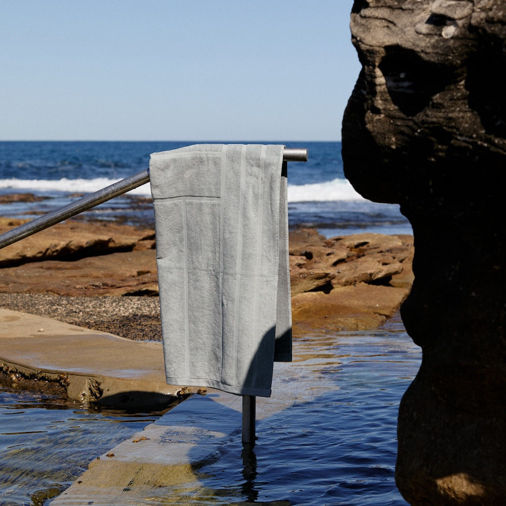 Woodford Organic Cotton Pool Towel | Cement