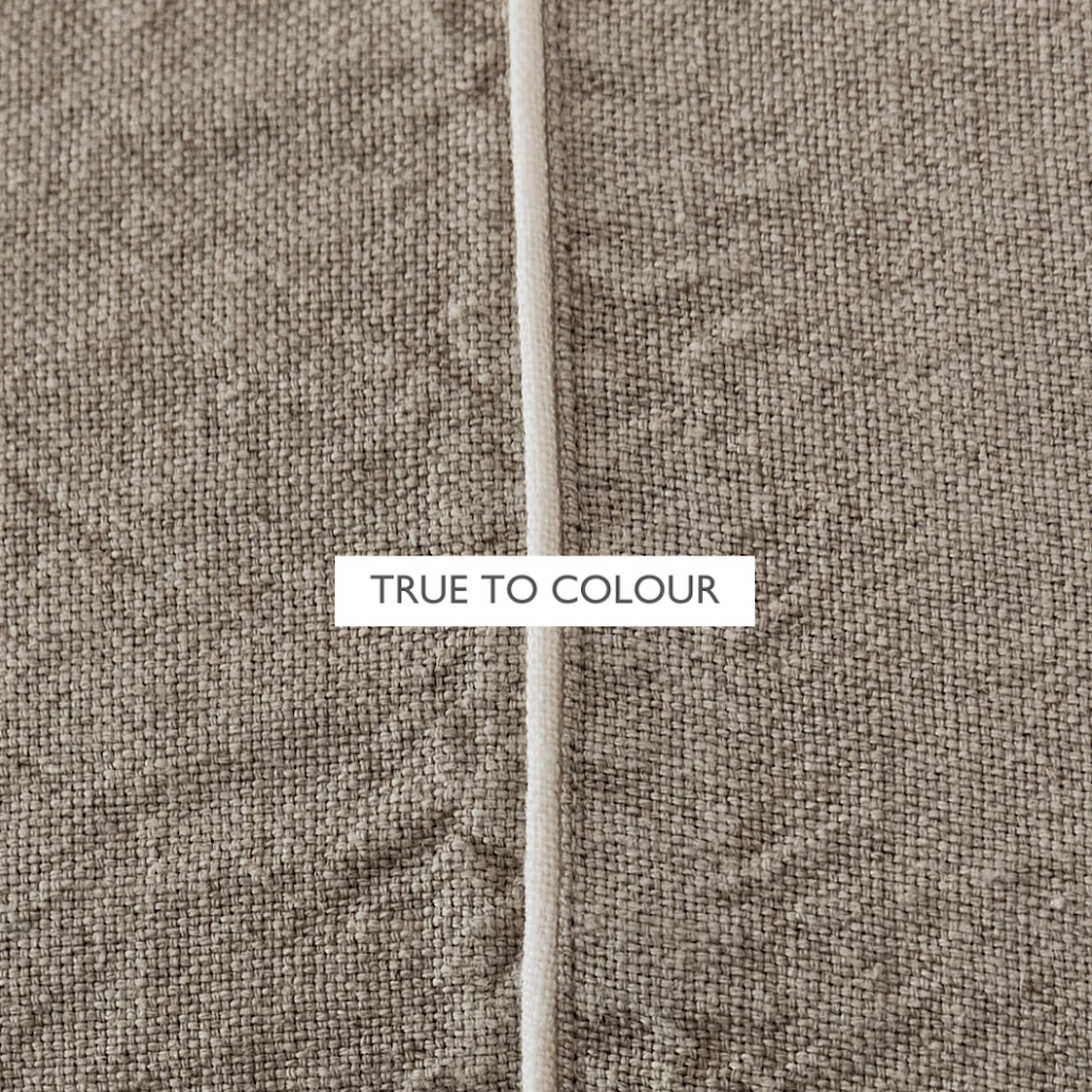 Chateau Linen Bedcover | Natural with ivory piping