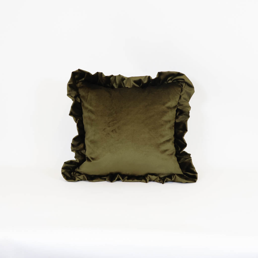Velvet Pleat Cushion | Clover