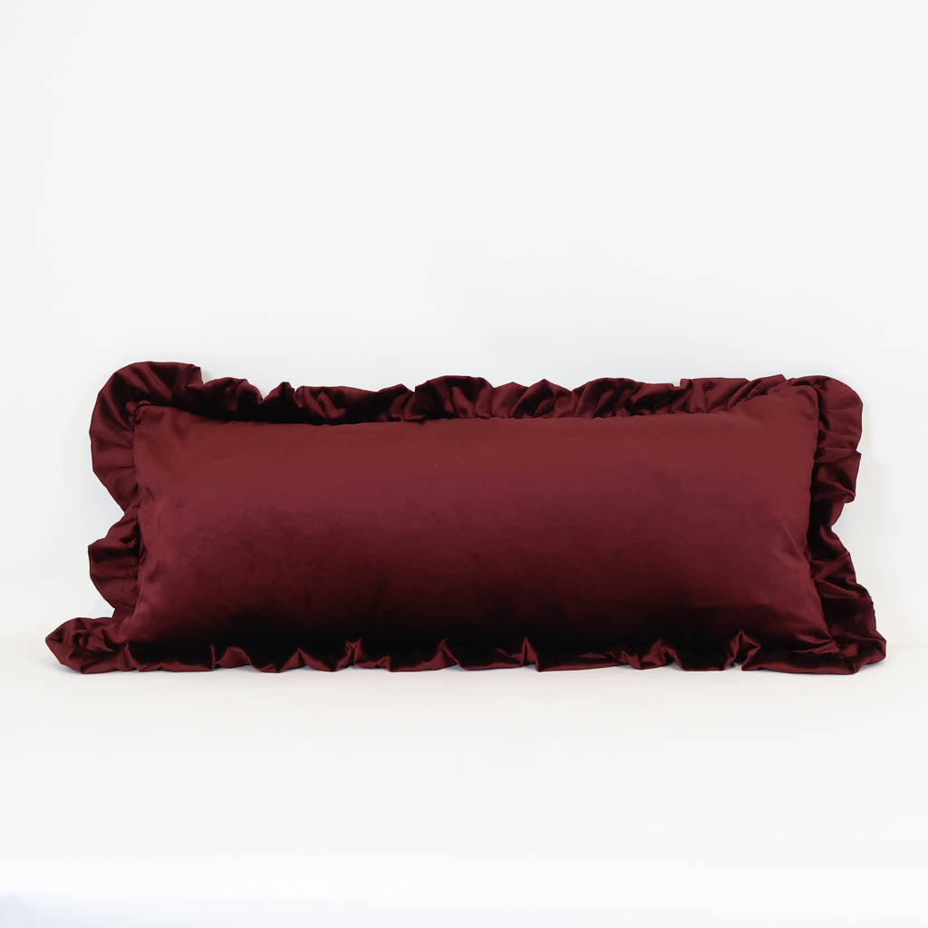 Velvet Pleat Lumber Cushion | Mulberry