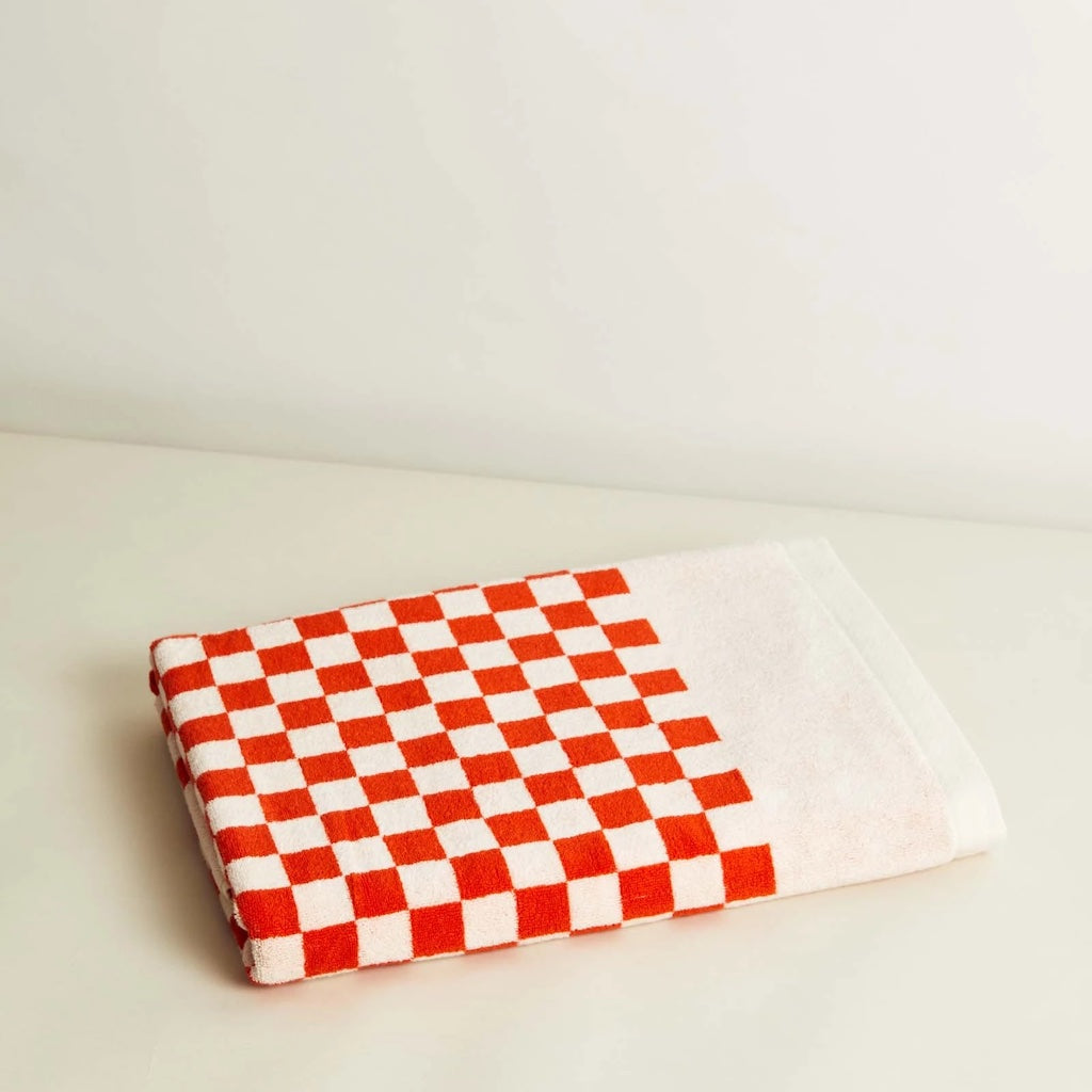 Roman Organic Cotton Pool Towel | Sun & Ecru