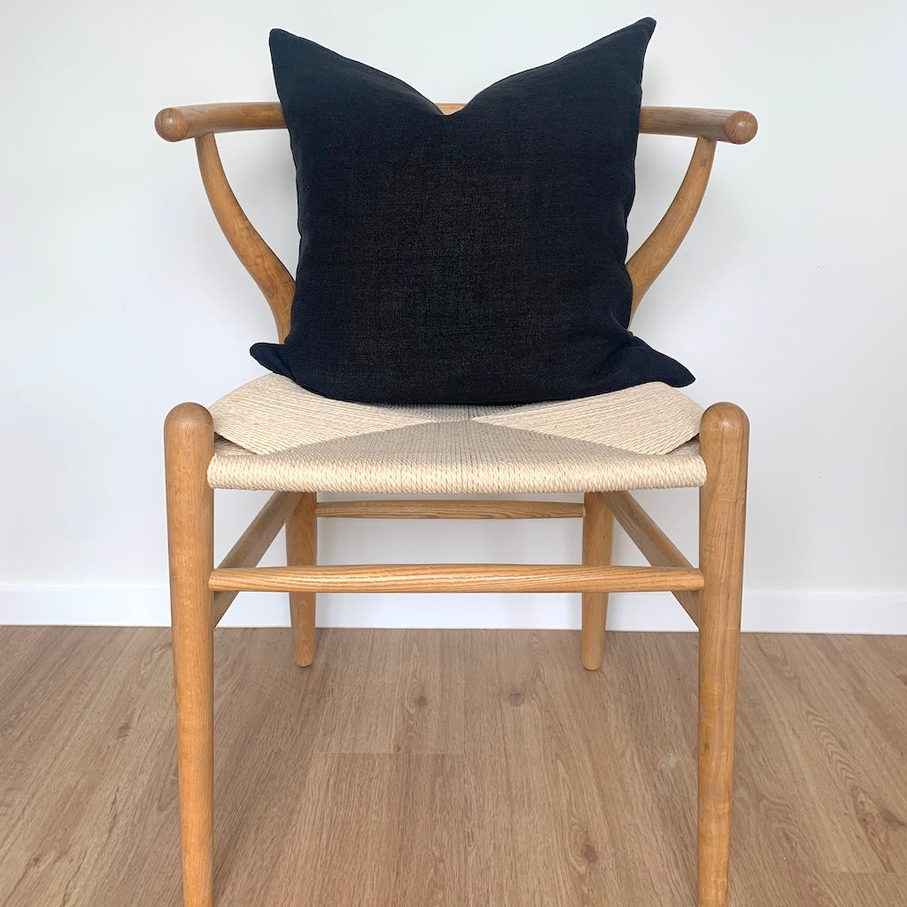 Linen Cushion | Black