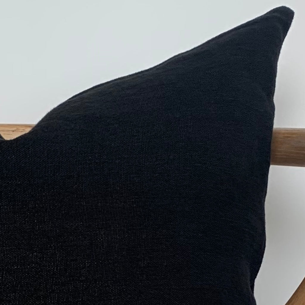 Essential Linen Cushion  |  Black