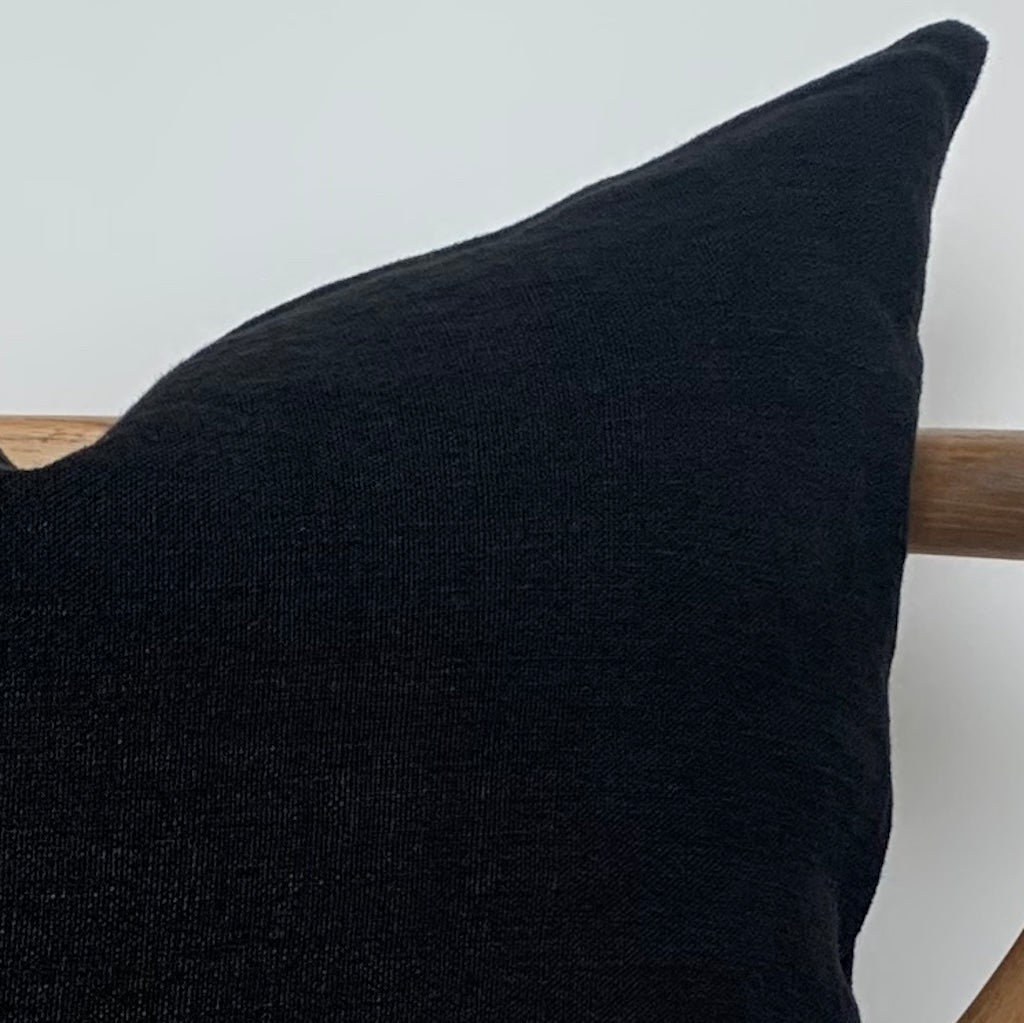 Linen Cushion | Black