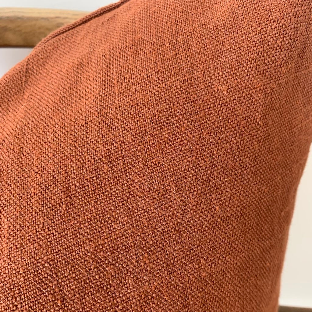 Essential Linen Cushion  |  Burnt Orange