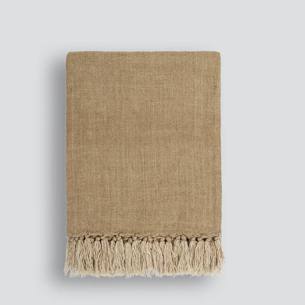 Millhouse Linen Throw | Cumin