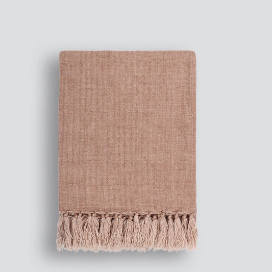 Millhouse Linen Throw | Clay