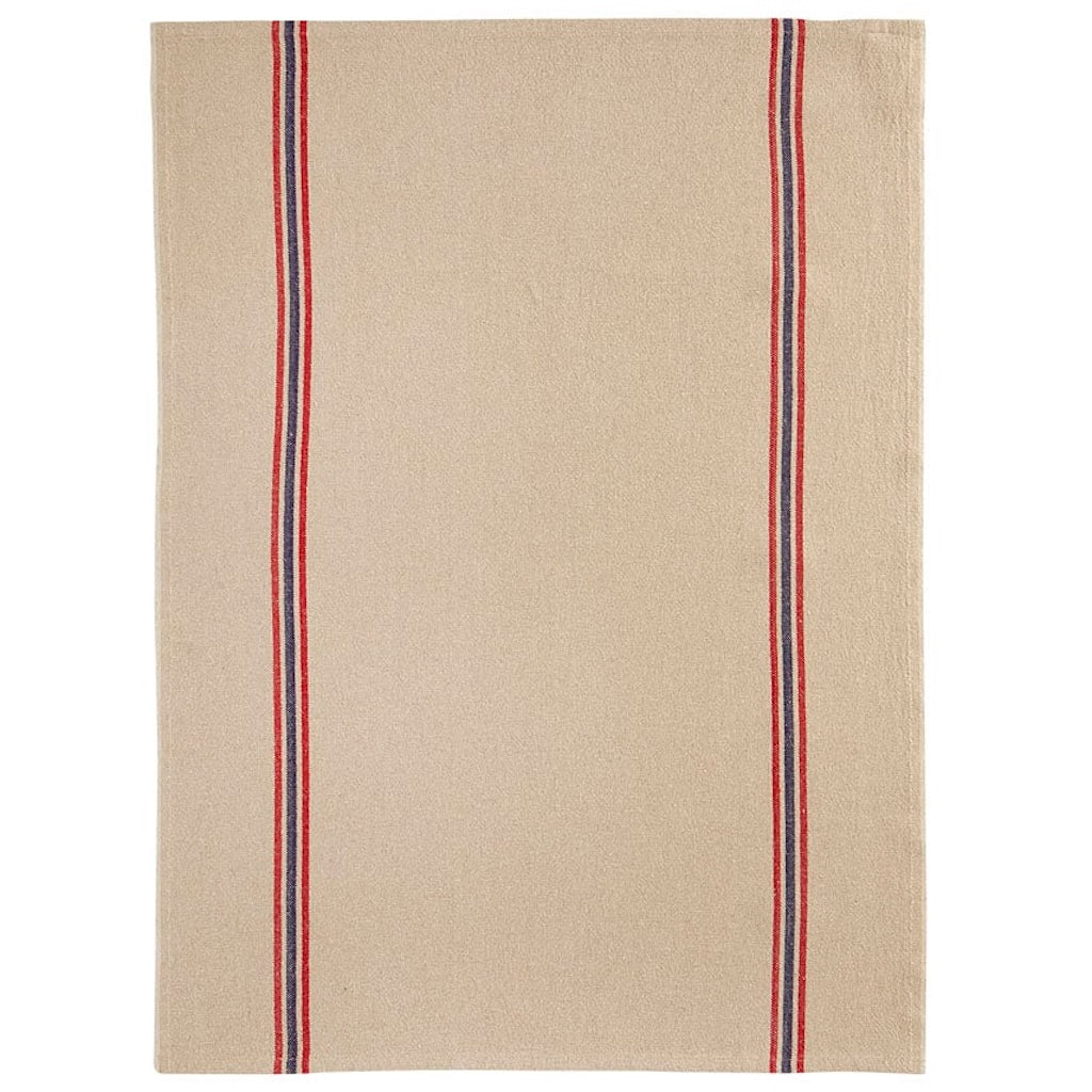 Drapeau Tea Towel | Linen/Blue/Red