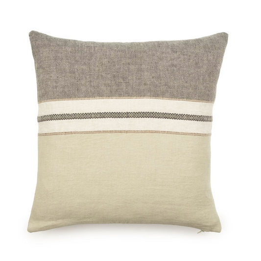 Belgian Cushion | Beeswax Stripe