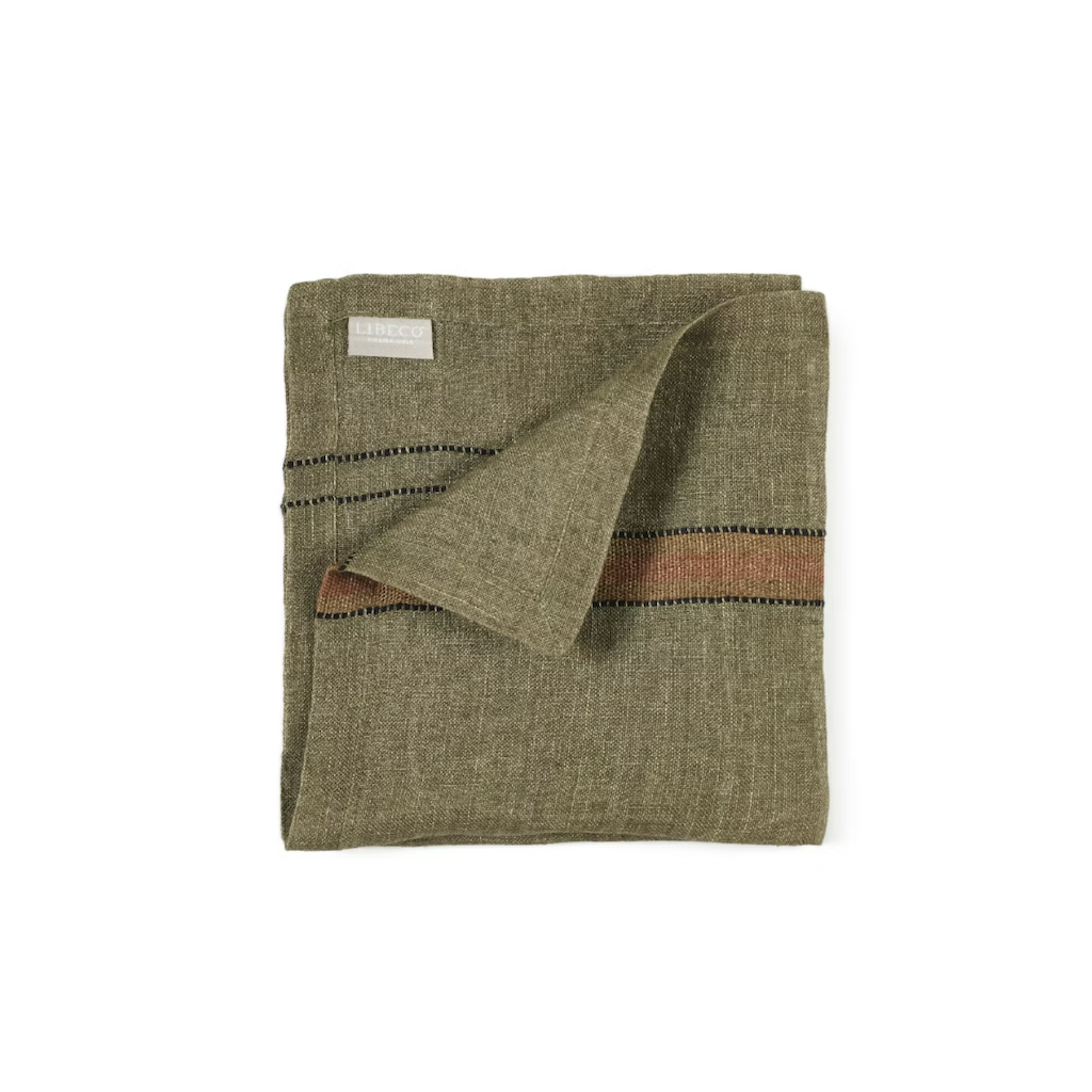 Linen Napkin | Green Stripe