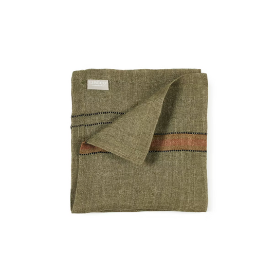Linen Napkin | Green Stripe