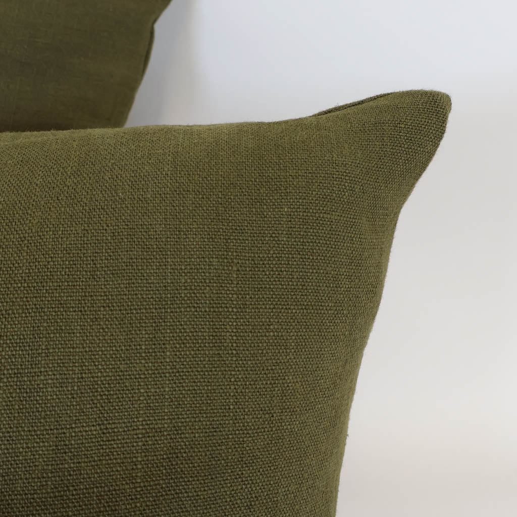 Linen Cushion  |  Olive