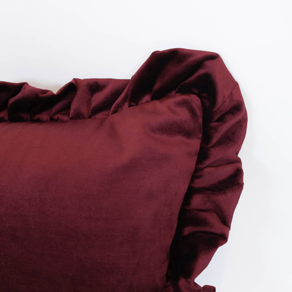 Velvet Pleat Cushion | Mulberry