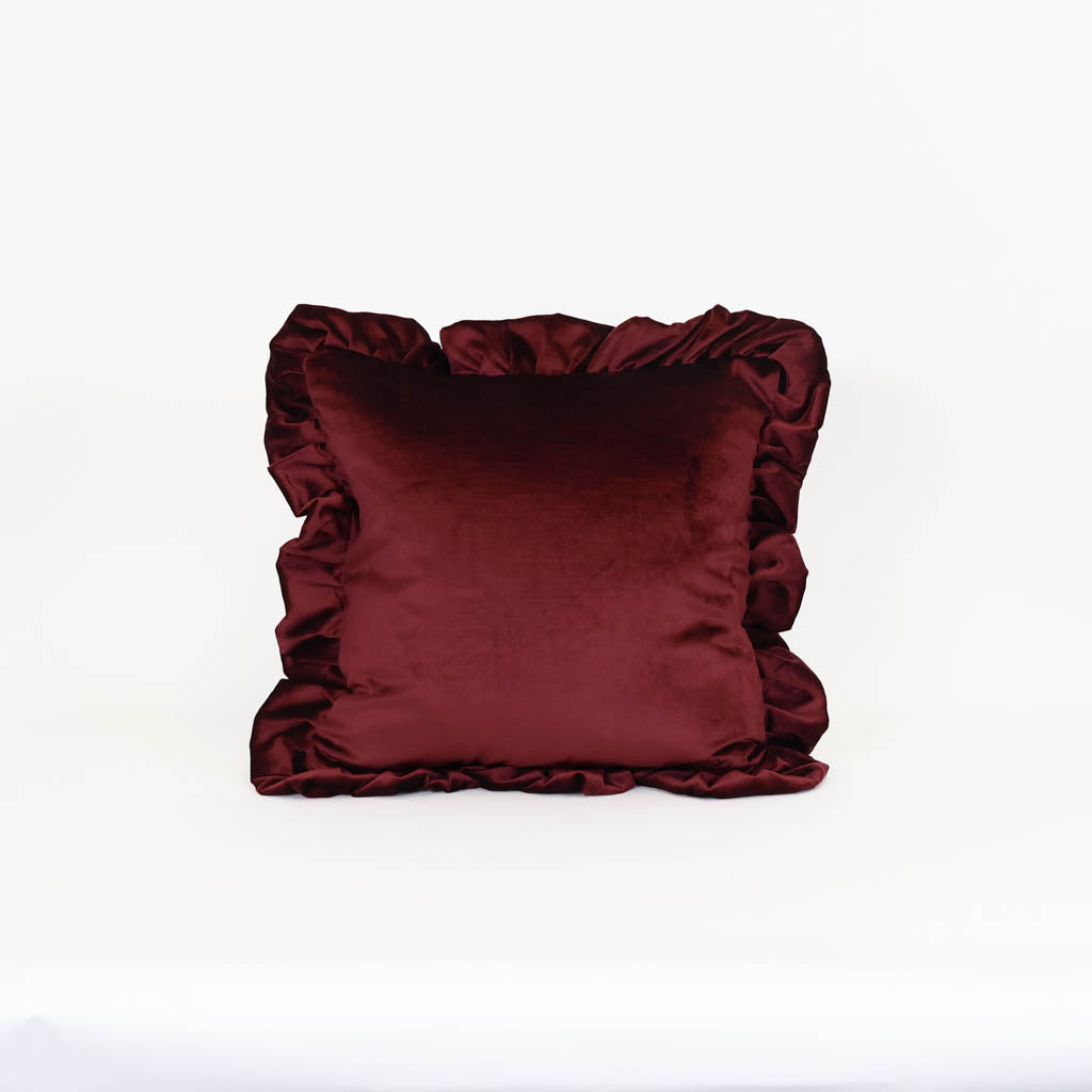 Velvet Pleat Cushion | Mulberry