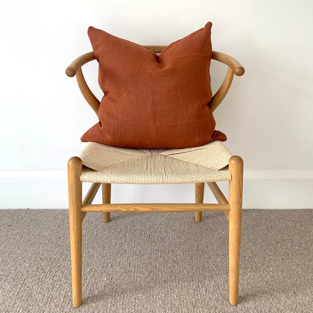 Essential Linen Cushion  |  Burnt Orange