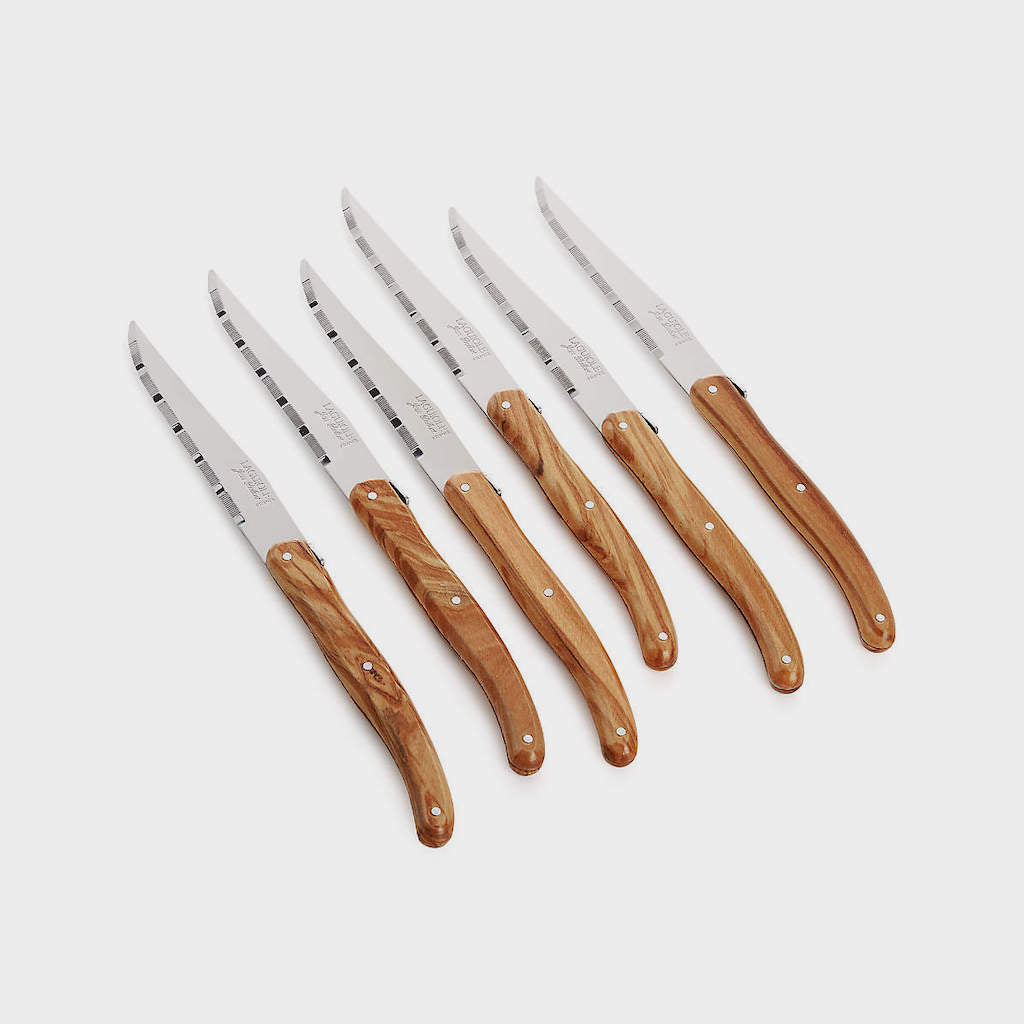 Laguiole Olivewood Steak Knives (set of 6)